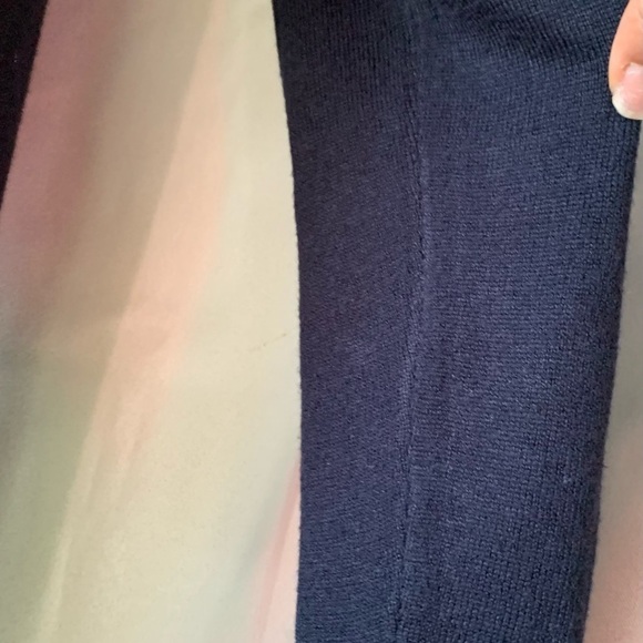 Blue studded cozy soft Lagen look cardigan, career work sweater Small - Picture 4 of 13